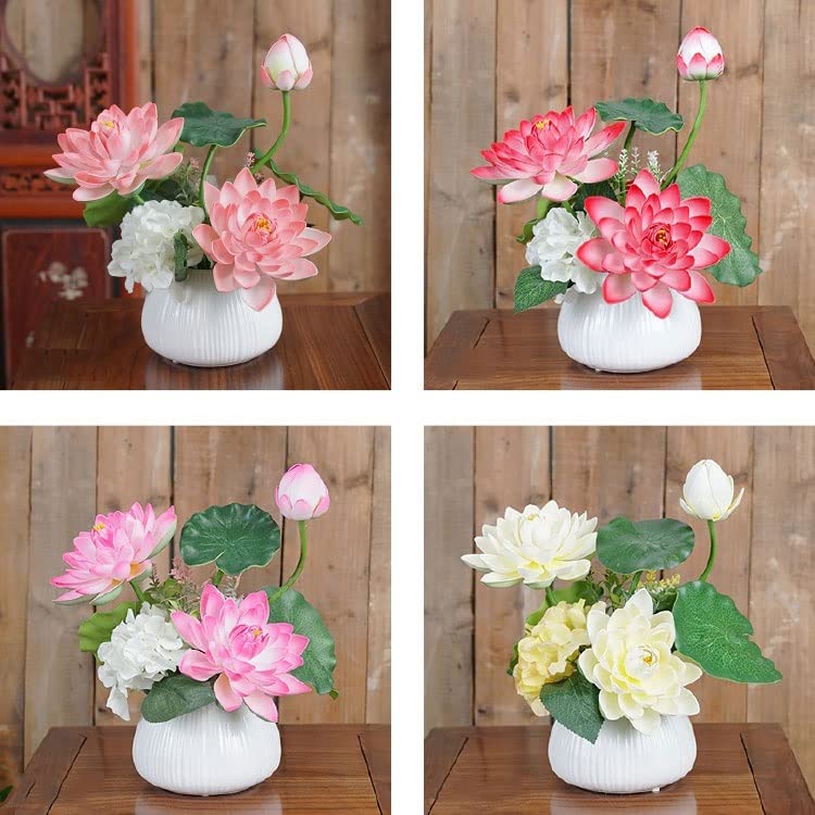 Amazon.co.jp: 花瓶セット シミュレーション蓮の花セット人工花の