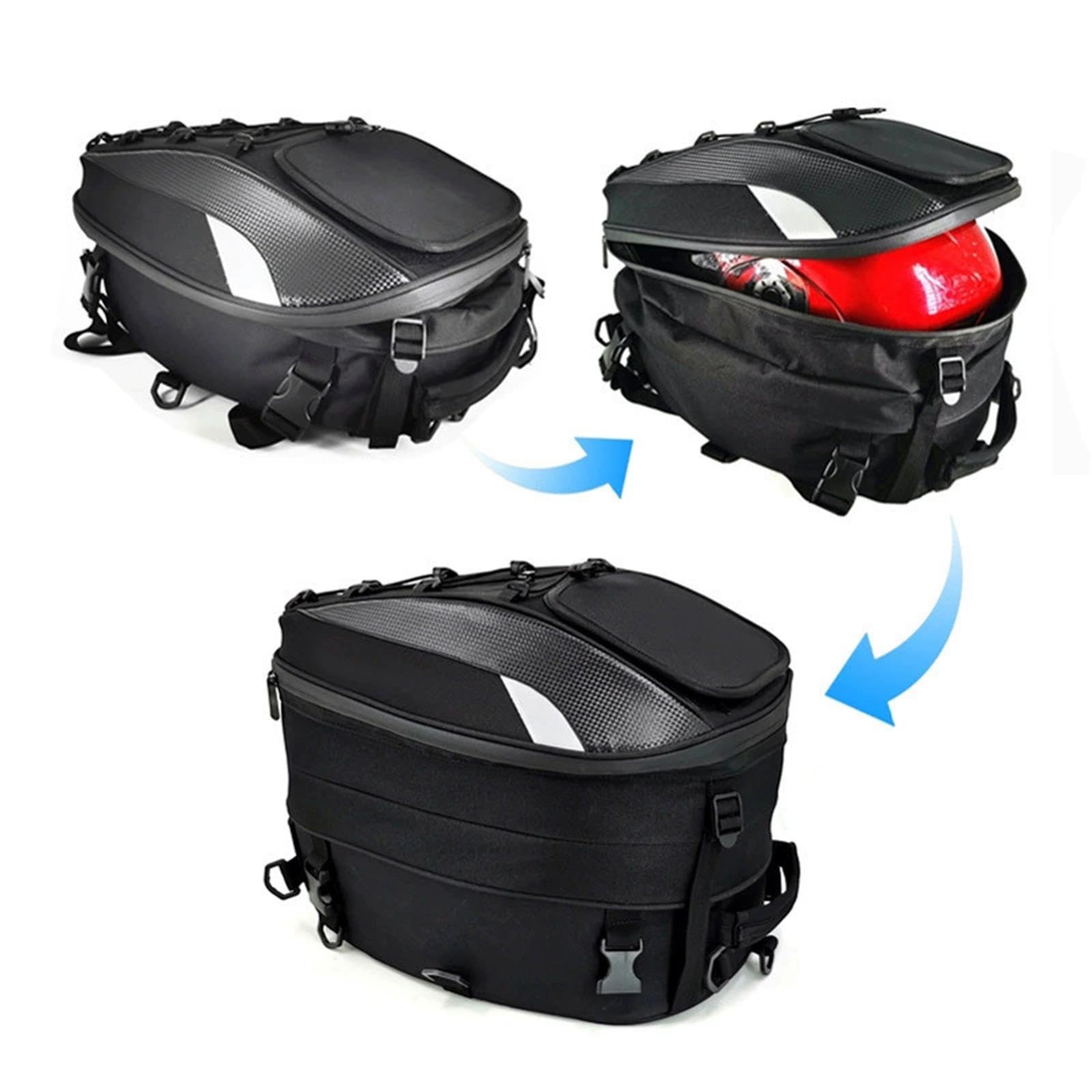 Borsa per casco, zaino posteriore traspirante e di grande capacità, per spostamenti quotidiani, ciclismo, attività all'aperto