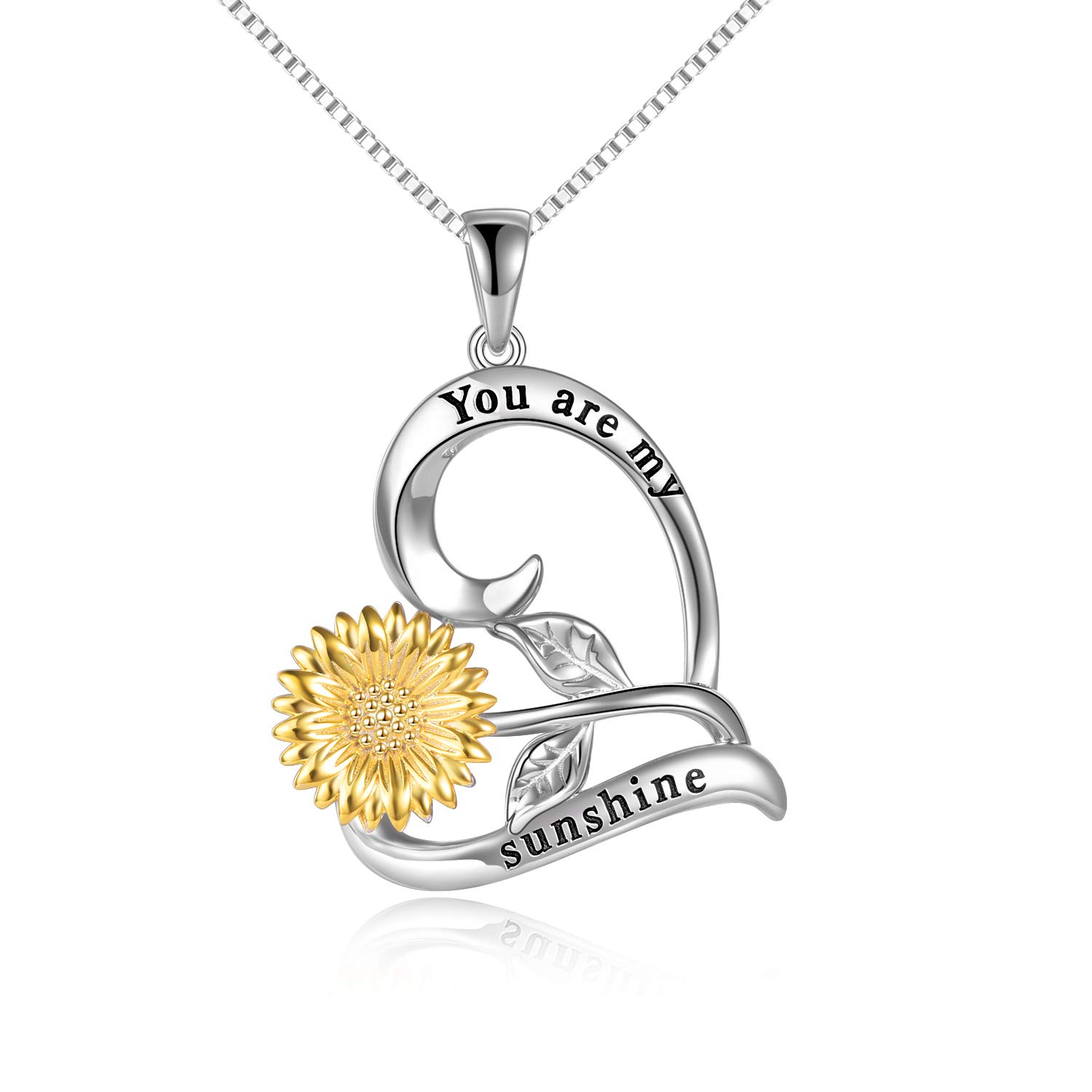 Yafeini 925 Sterling Silver Daisy Necklace Daisy Flower Pendant