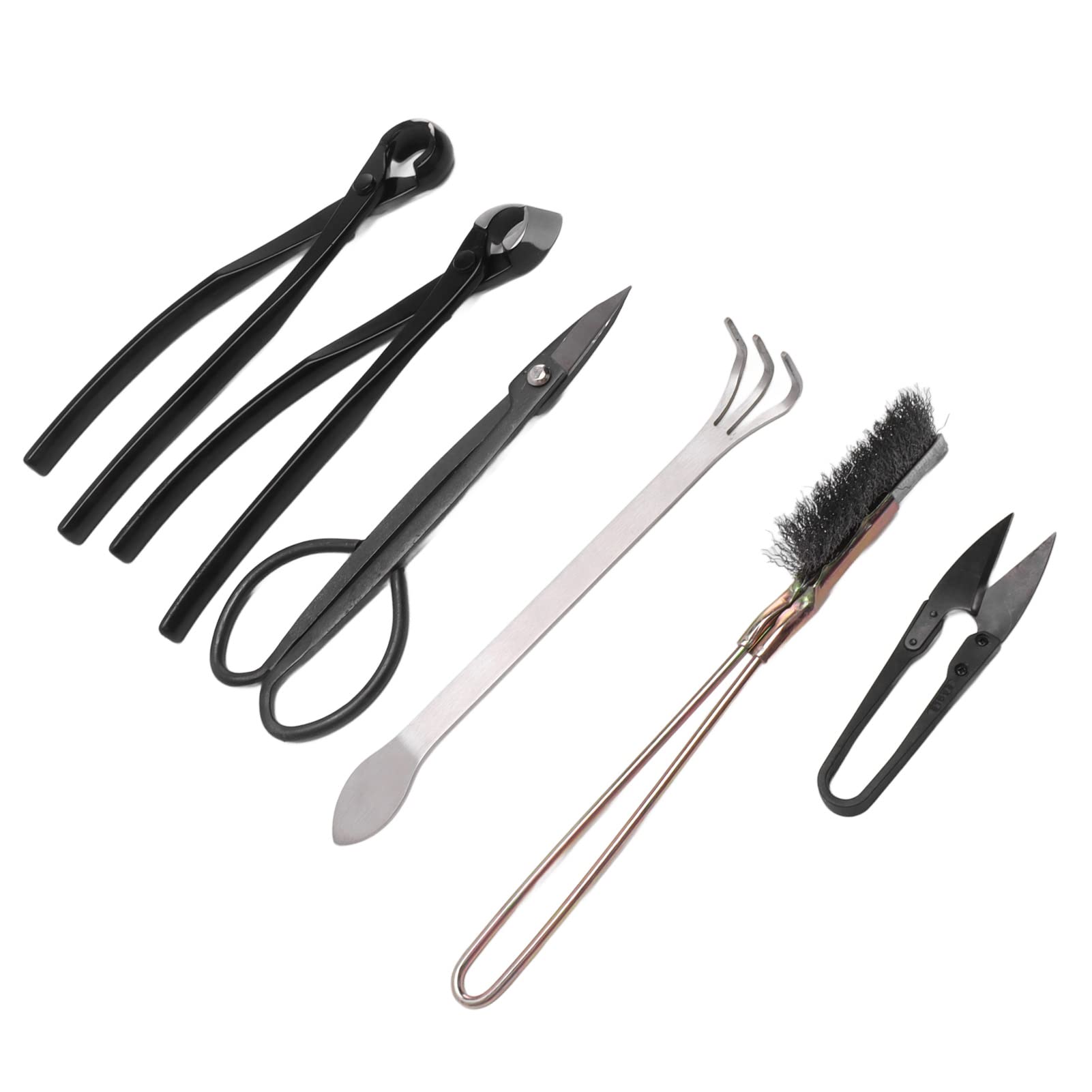 6-teiliges Sukkulenten-Werkzeug-Set aus Edelstahl, Bonsai-Werkzeug-Set, langlebig, Sukkulenten-Garten-Handwerkzeuge für Zuhause, Garten, Hof, drinnen und draußen, Karbonstahl,