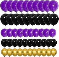 Vista 14 de Arco de globos morado, plateado metálico, negro, 121 globos morados y negros, globos cromados plateados para videojuegos, minero, cumpleaños