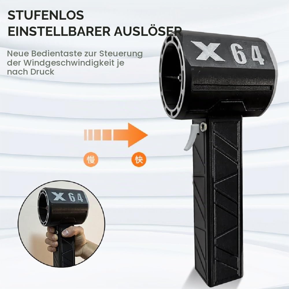 Elektrische-Staubgebläse-Druckluftspray, 150000 U/min Turbo Jet Blower, Compressed Air Duster Turbo Gebläse mit 8000mAh Akku und Bürstenlosem Motor, für PC, Auto, Sofa, Garten