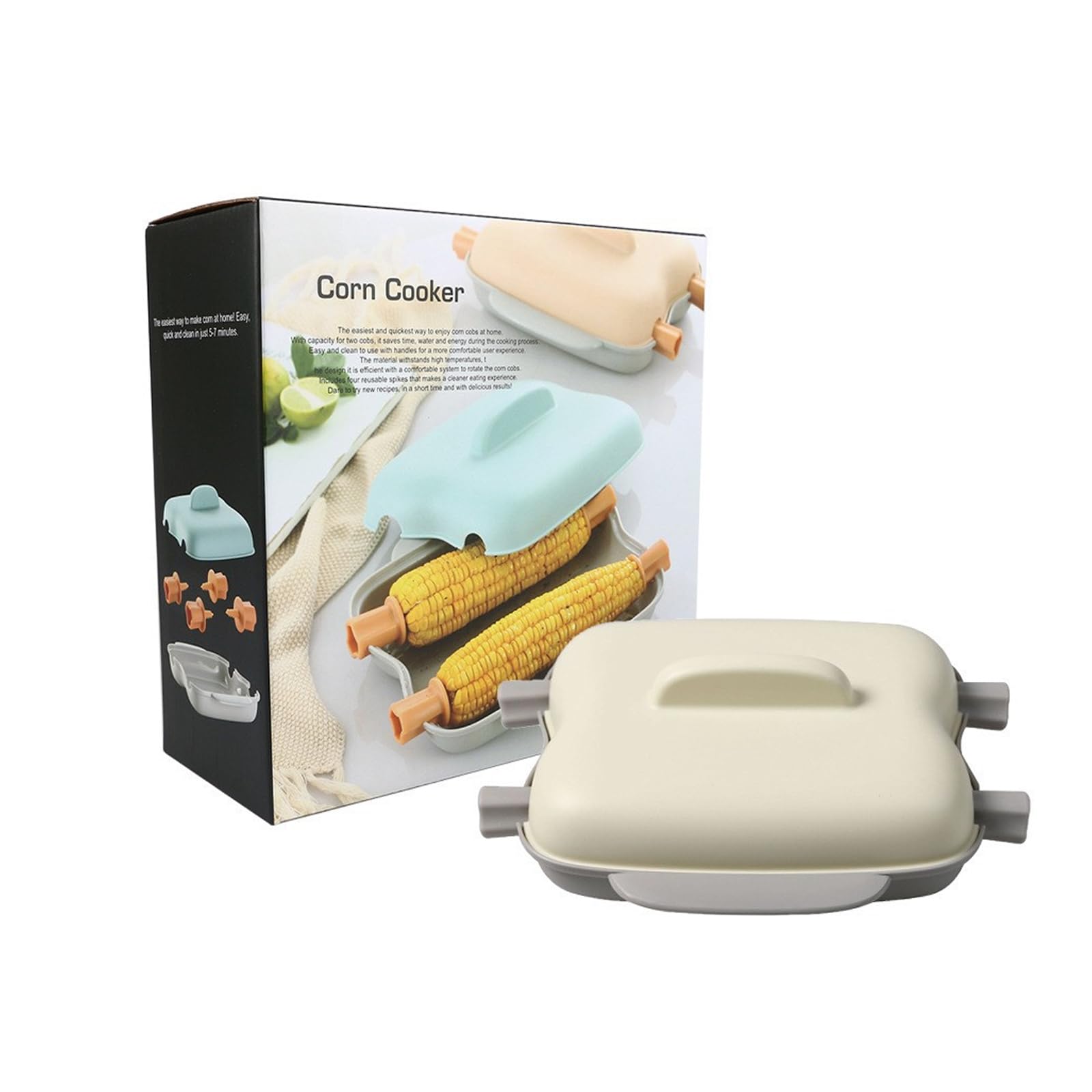 Zxfdsfdbnm Practical Microwave Steamer for Corn and Vegetables Food Grade PP Cooking Container Fast Cook