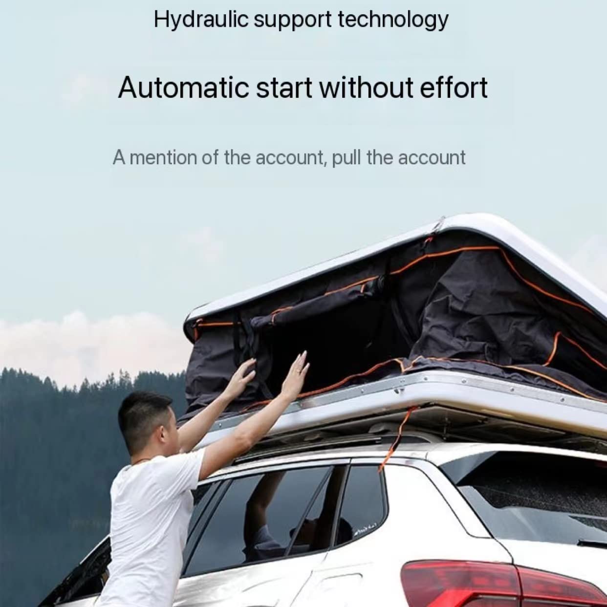 Tente de voiture pour camping et voyage en plein air, design ventilé, imperméable et protection solaire, spacieuse pour 2 à 3 personnes