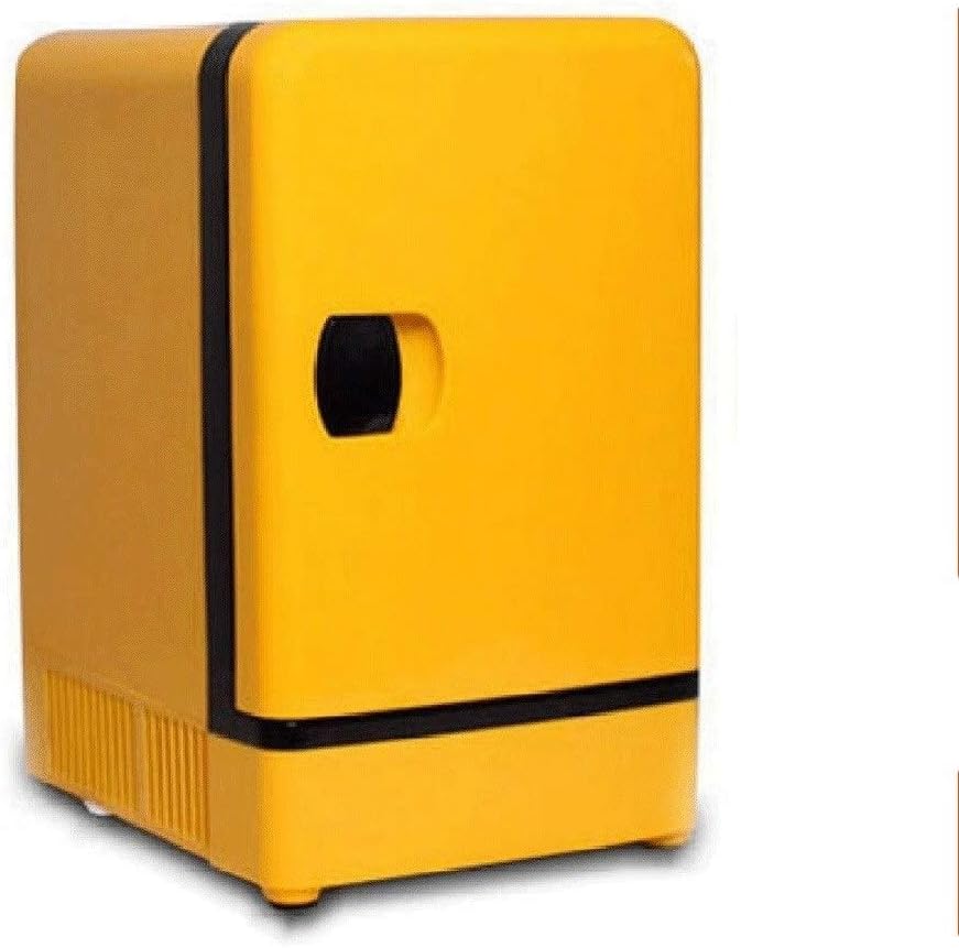 Mini Fridge 7L Yellow Energy Savings Ideal for Bedroom and Small Office Space