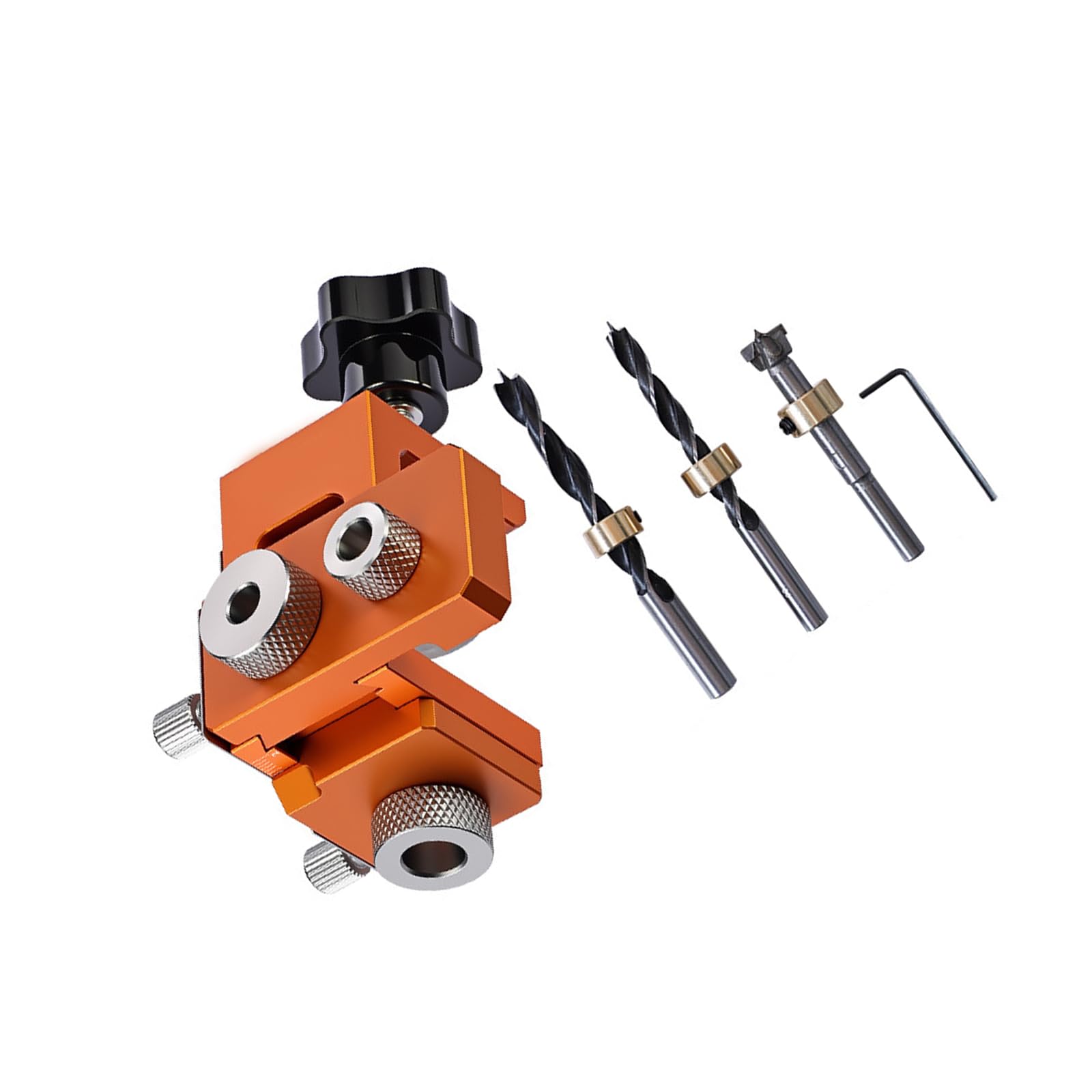 Zbiianxer 8Mm12mm 3 In 1 Wood Joinery Hole Guide Dowel Jig Set Adjustable Drilling Jig Aluminum Dowel Drill Guide Locator Puncher Cabinet Making Hole Locator