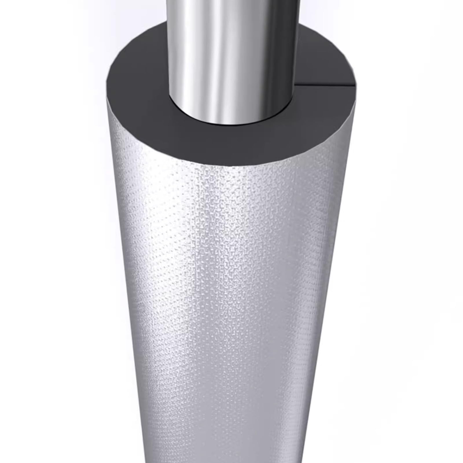 Isolamento tubo Involucro Isolante Per Tubi Dell'acqua In Ambienti Freddi All'aperto, Autoadesiva Isolamento Del Tubo In Schiuma Di Foglio Di Alluminio ( Color : Inner Dia , Size : 110mm(4 3/10 in) )
