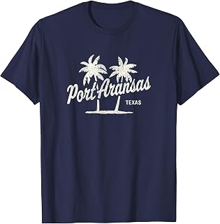 Port Aransas Texas Vintage 70s Palm Trees Graphic T-Shirt