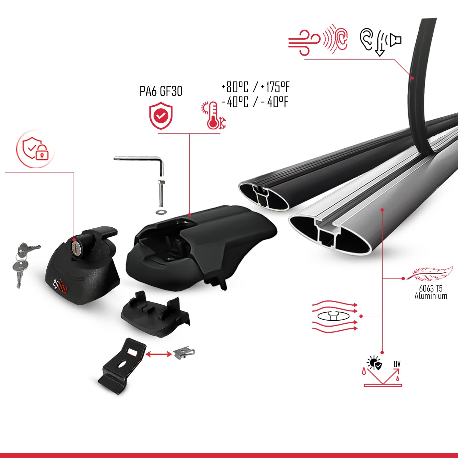Compatibile con Citroen C4 Grand Picasso 2013-2018 Modello ACE-1 Barre Tetto Portapacchi Auto Barre Portatutto Grigio Alluminio 2 Barre