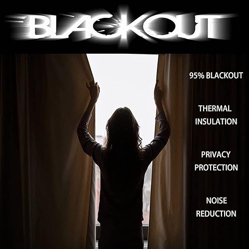 Miniatura 6 de Cortinas opacas para barco de playa, cortinas de ventana con estampado de cocotero en 3D, cortinas de oscurecimiento con aislamiento térmico y