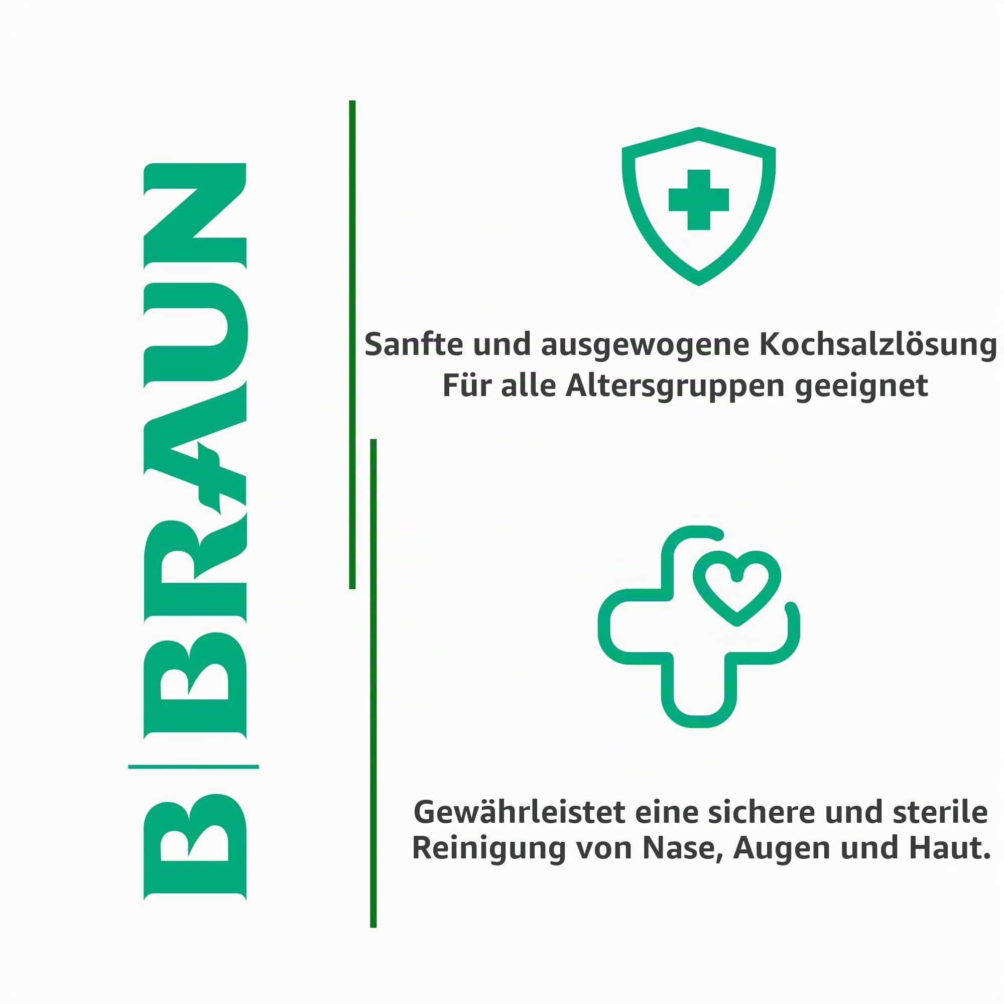 B BRAUN - 6 x 1 Liter - NaCl 0.9 Sterile Isotonische Kochsalzlösung für Baby und Erwachsene - Physiologisches Serum - Natriumchlorid - Wundreinigung - Nasenspülung - Nasendusche