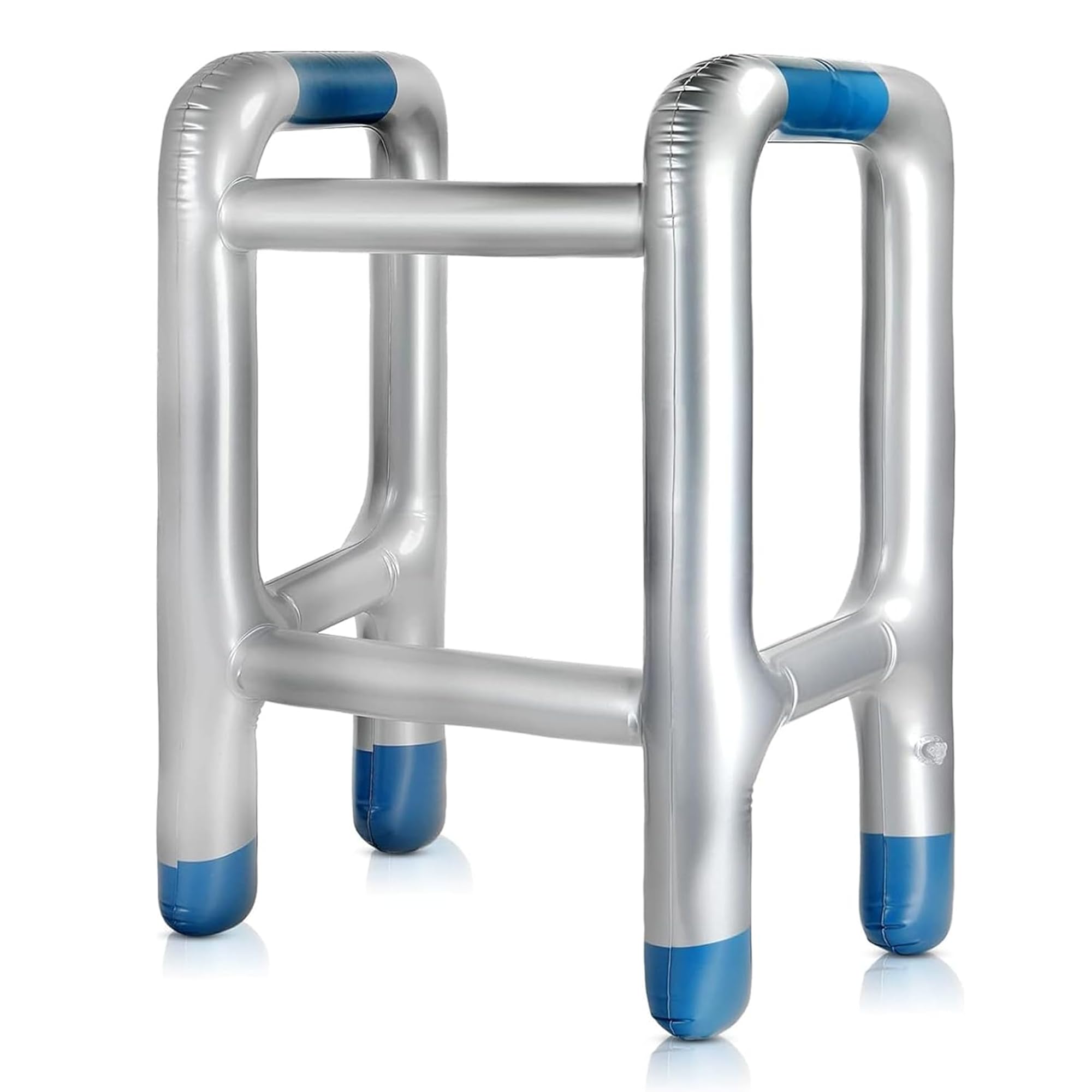 Novelty Inflatable Zimmer Frame and Walking Stick Blow Up Walking Frame Gag Joke Dress Up Birthday Party Celebration (Zimmer Frame Only)