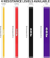 Vista 5 de Pull Up Assistance Bands Set 5 LBS - 230 LBS, Long Resistance Bands for Pull Ups Working Out, Gym Workout Bands for Men Exercise Muscle Training and