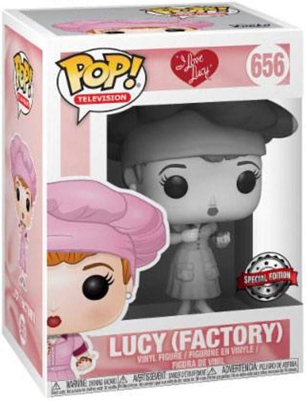Funko 129114 Pop! Television: I Love Lucy - Factory Lucy (Black & White Exclusive) #656