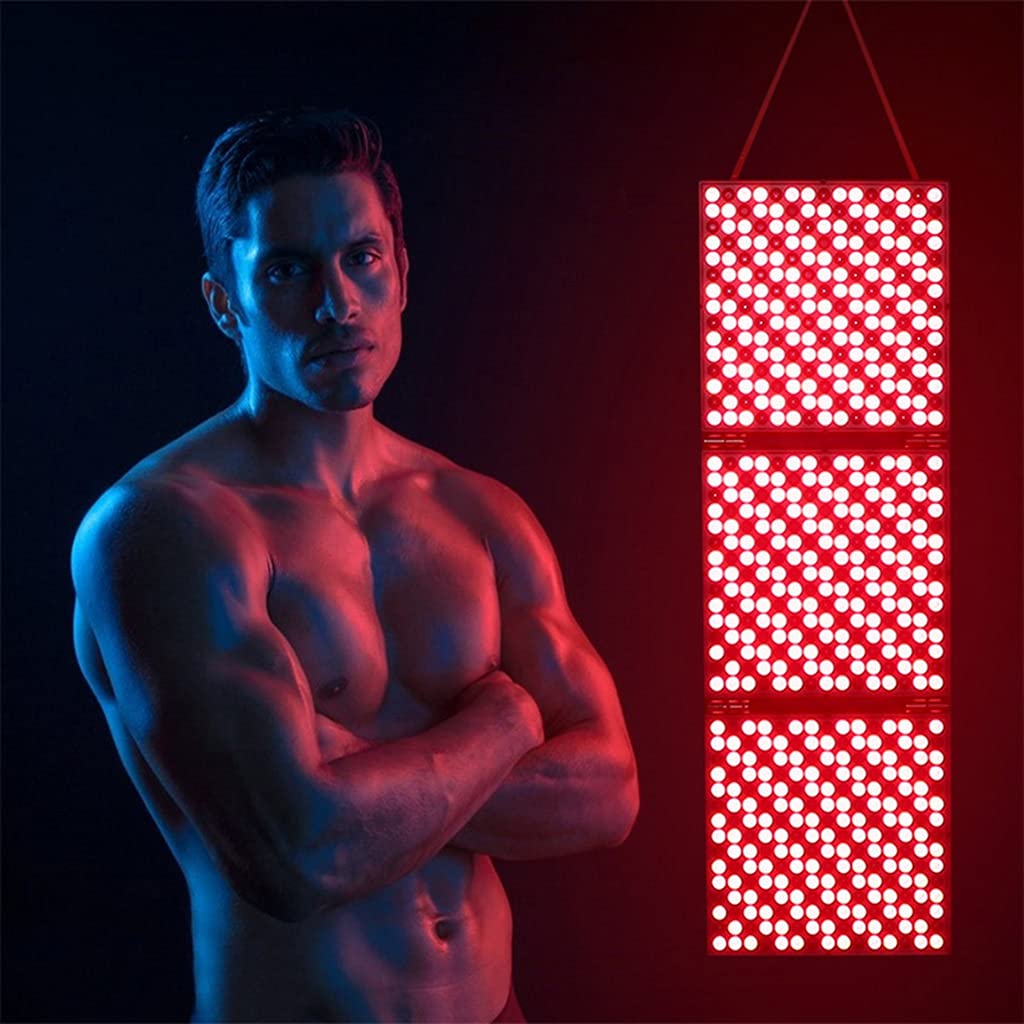 Lámpara de Terapia de Luz Roja con Control Remoto,Rojo 660nm e Infrarrojo Cercano 850nm,Terapia de Luz LED de Cuerpo Completo,para la Piel,Alivio del Dolor,Antienvejecimiento,135W