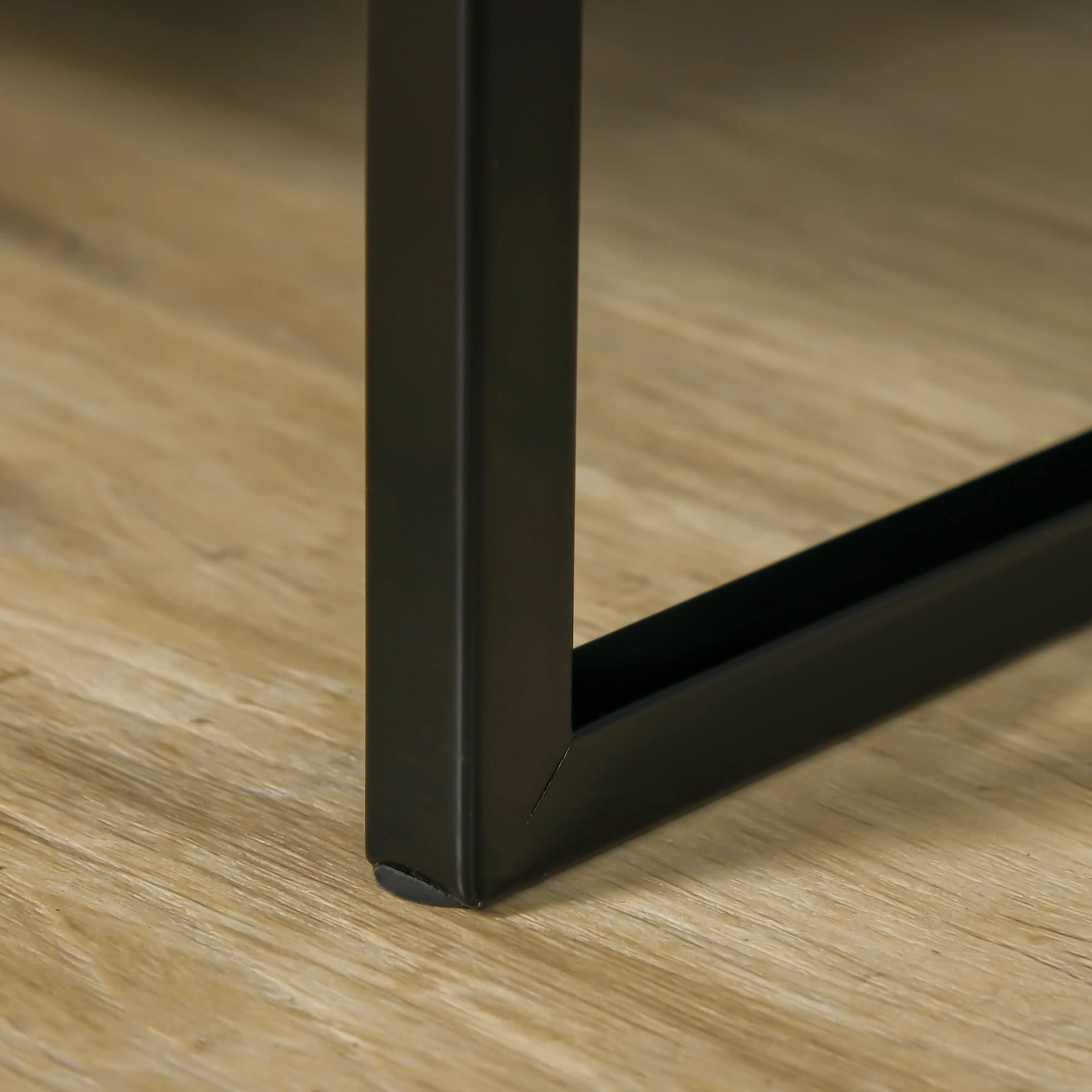 HOMCOM 2 Mesitas de Noche Mesas Auxiliares con Cajón y Estante de Abierto Estilo Moderno para Dormitorio Salón Cama Oficina 45x40x60 cm Negro