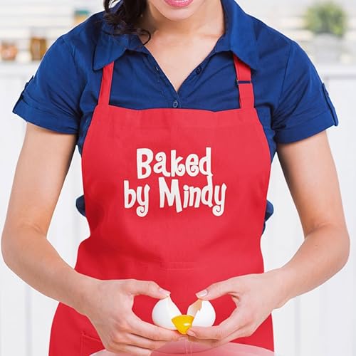 Miniatura 3 de Threadart Delantal personalizado 100% lona algodón babero ajustable con bolsillos gemelos 26 x 31 pulgadas, tamaño grande