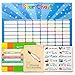 Roscoe Learning Responsibility Star Chart | Customize for 1-3 Kids | Magnetic Chore Reward System