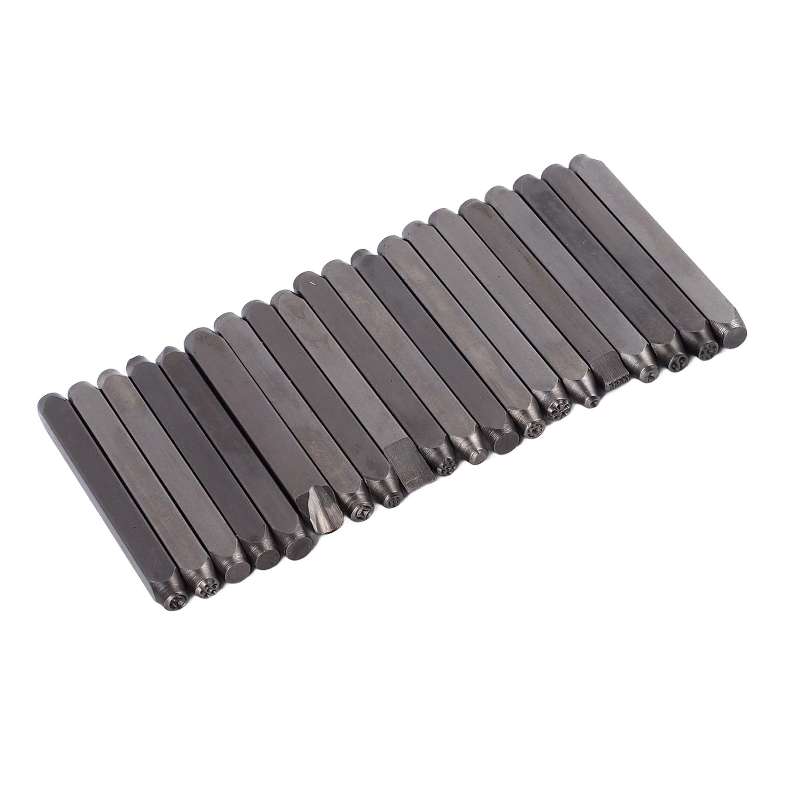 Metall-Blumenmuster-Stempel-Set, DIY-Schmuck-Stempelwerkzeuge mit 20 Blumen-Stanzstempeln aus Karbonstahl für die Herstellung von Schmuck und Gravuren