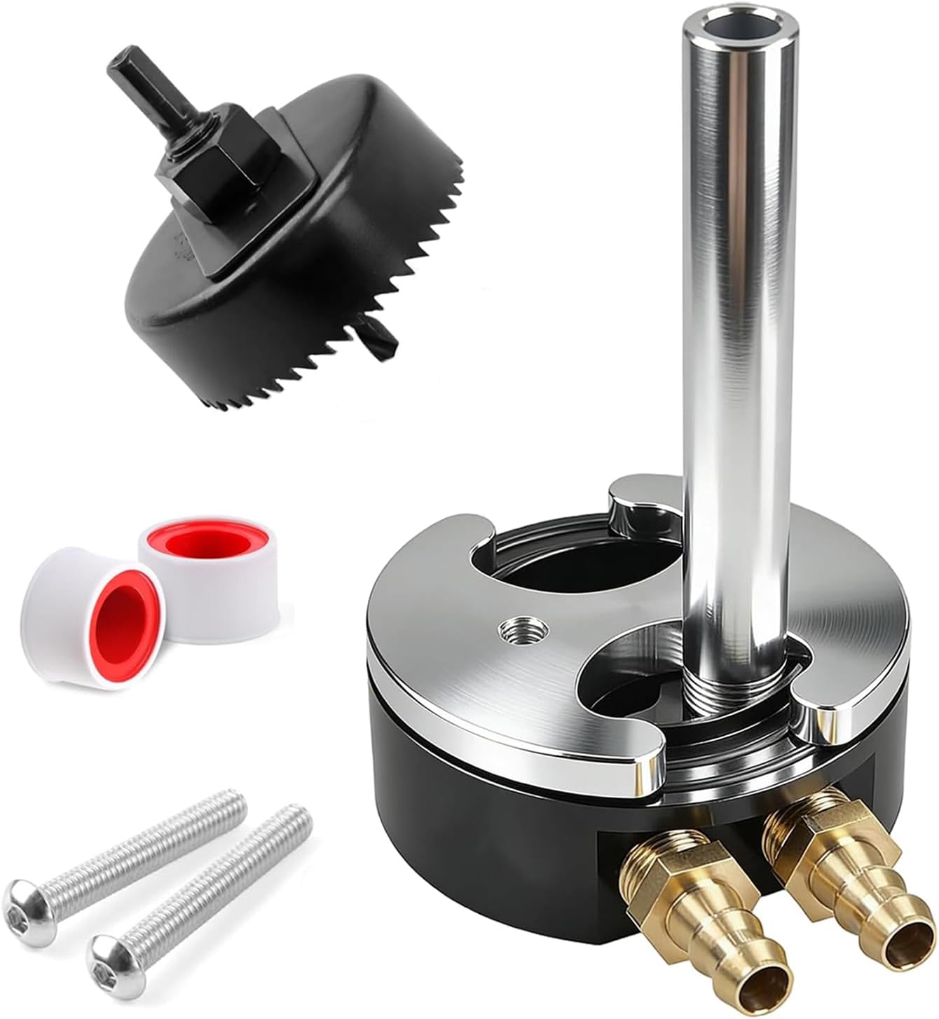 Fuel Tank Sump kit ,For Diesel Truck AirDog FASS,with Integrated Return & Hole Saw, Includes 1/2" Fittings, Compatible with Cummins/Duramax/Powerstroke