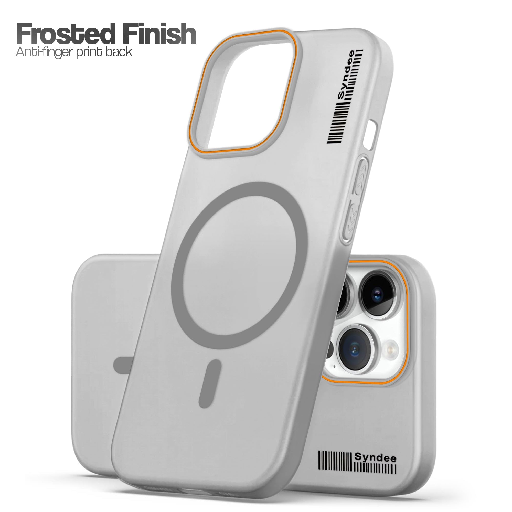 DL3 Mobilak Case Back Cover for iPhone 12 Pro Max, Sleek Frosted Translucent Back Only Compatible with Wireless Magnetic Accessories | Anti-Scratch Shockproof Phone Case (Gray)