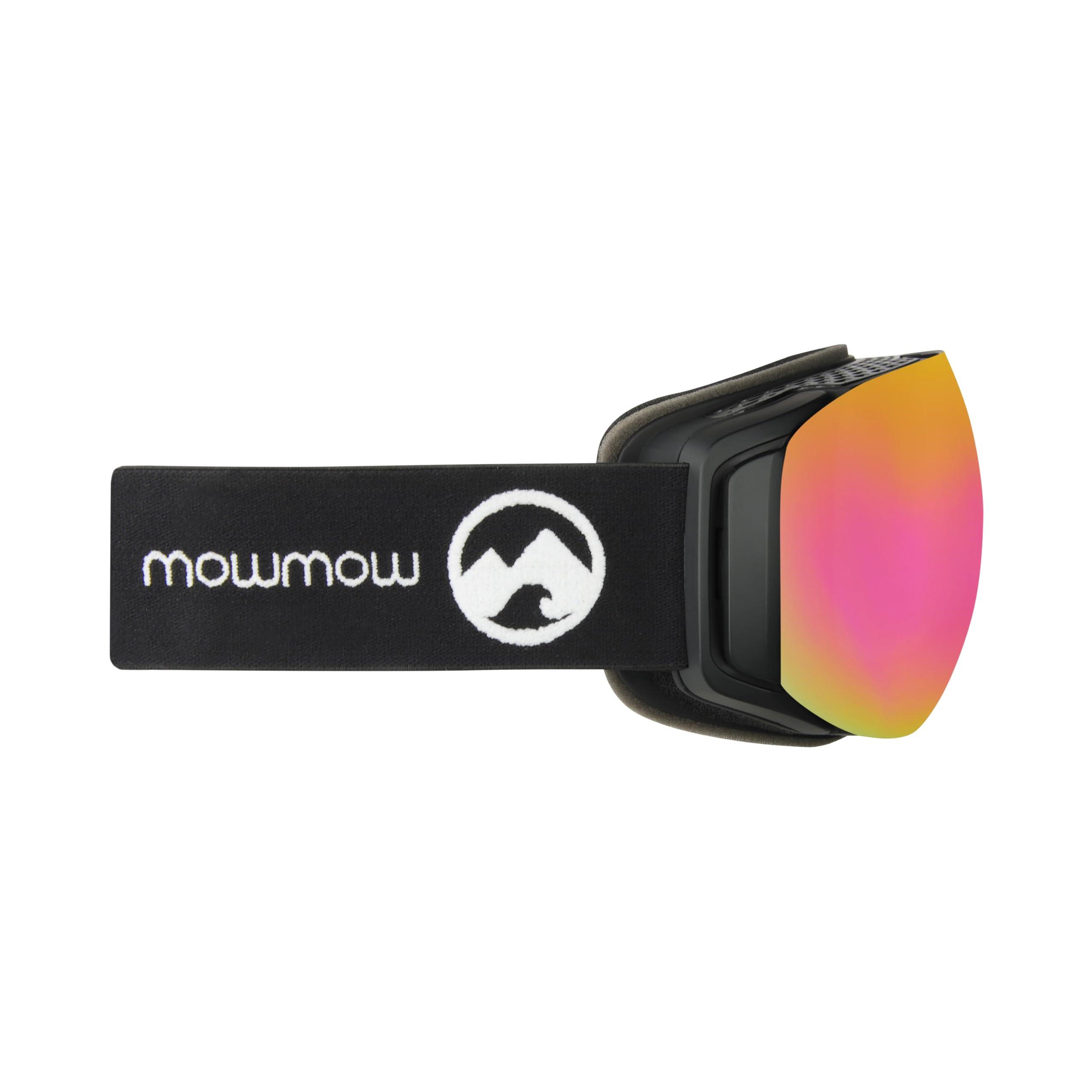 MowMow GRAVITY Skibrille – Gratis Bonuslinse – Magnetisch – ECO: Rahmen aus Bioharz & recycelt – UV400 – Unisex (Rot, Gelb)