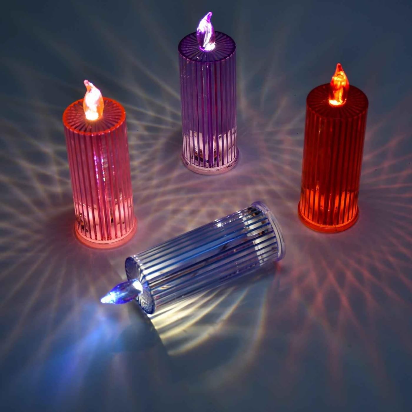 Multicolor Crystal Candle Lights - 1 Pc-image-31