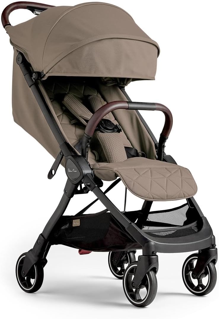 Silver Cross - Clic Compact Pushchair - Travel Stroller - Foldable & Lightweight Stroller - Cabin Size - Newborn to 4 Years - Cobble