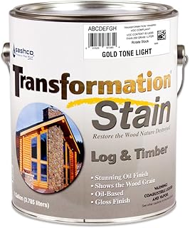 Sashco Transformation Log and Timber Stain, 1 Gallon Pail, Gold Tone Light (Pack of 1)