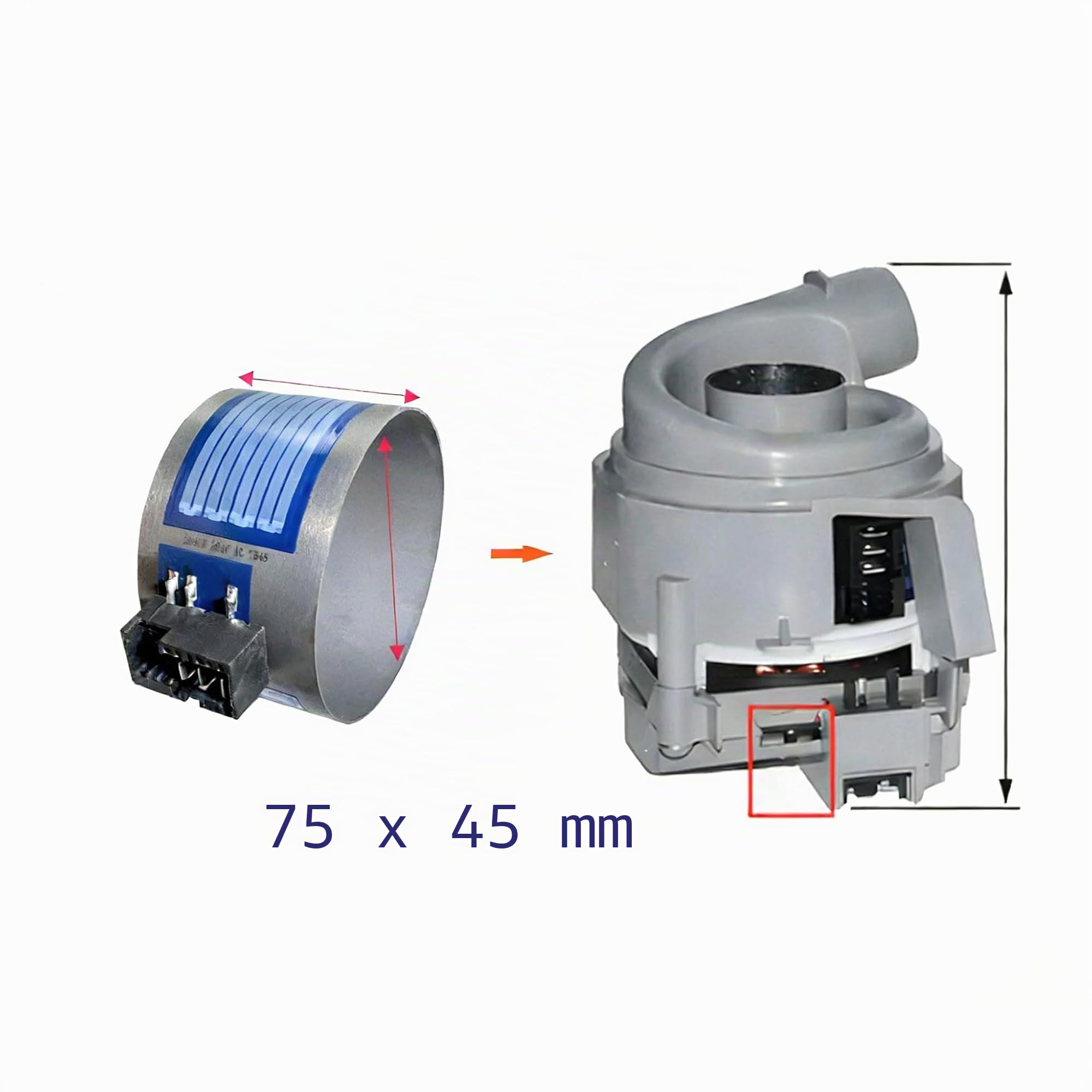 Chauffage pour lave-vaisselle Bosch ou Siemens