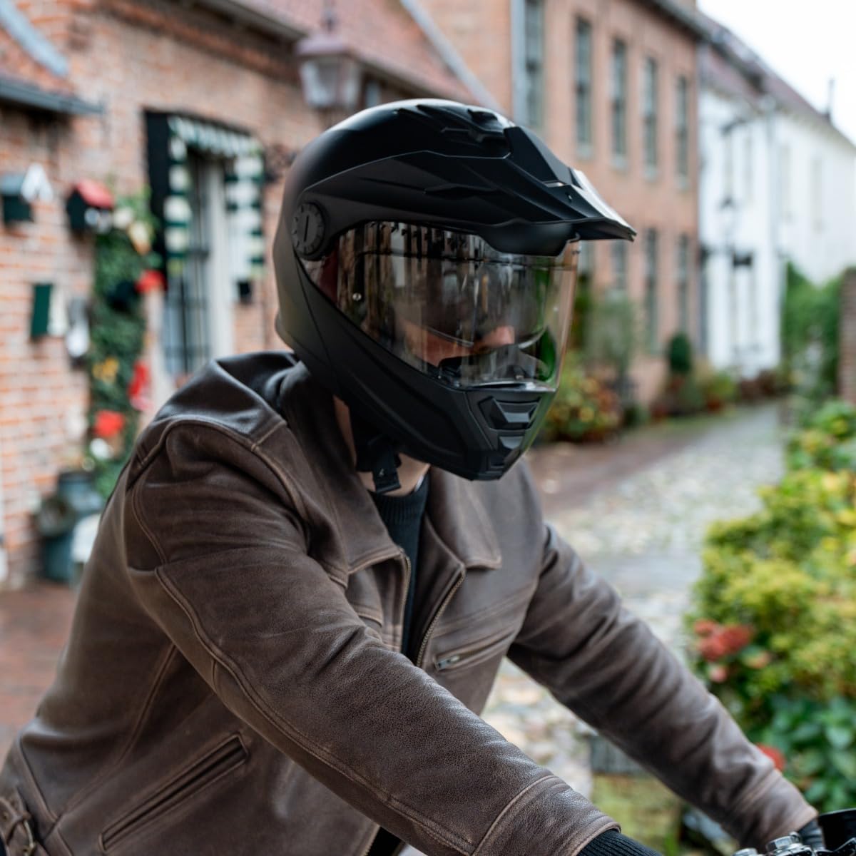 VINZ Prado Enduro Helm mit Sonnenblende | Klapphelm mit ECE 22.06 | Motorrad Helm Integralhelm Crosshelm | Motorradhelm Klappbar | In Gr. XS-XXL