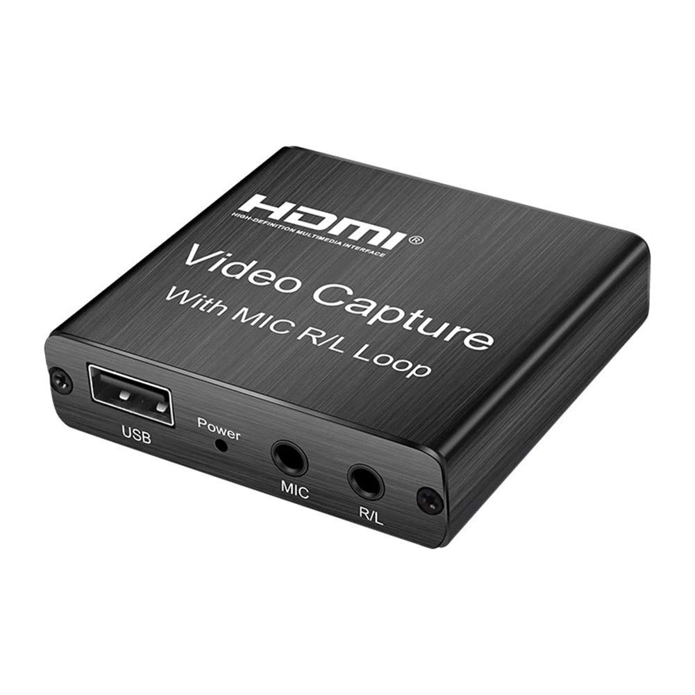Tobo HDMI Video Capture Card HDMI to USB 2.0 Video Capture Board Game Record Live Streaming Broadcast Local Loop Output for PS4 Game Recording Device for YouTube Live Streaming- AY103 (Black)-image-4