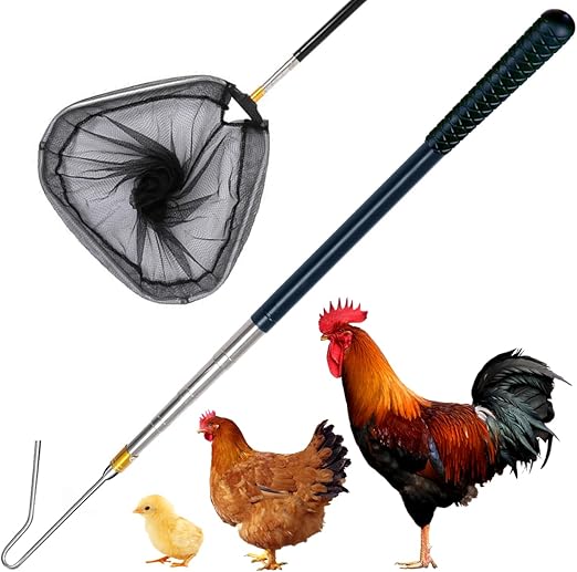 MAUKUDIR Chicken Catcher Leg Hook and Chicken Net