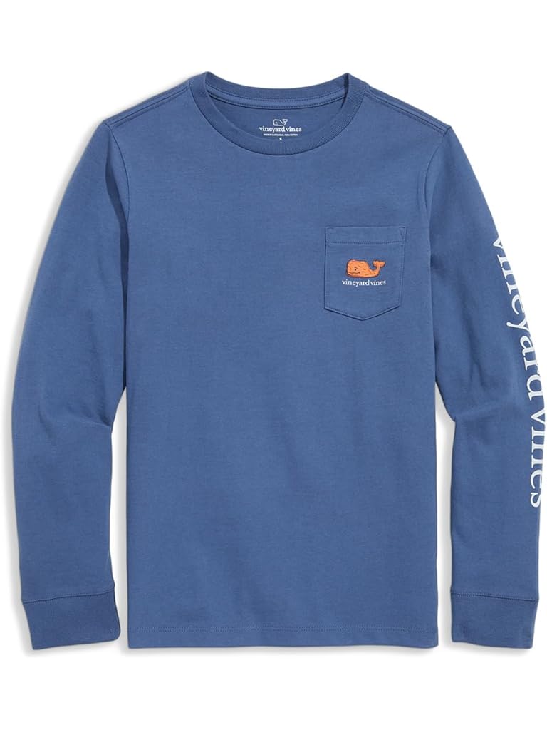 Gray Vineyard Vines Whale Nuggets Long-Sleeve Pocket Tee (Little Kid/Big Kid)
