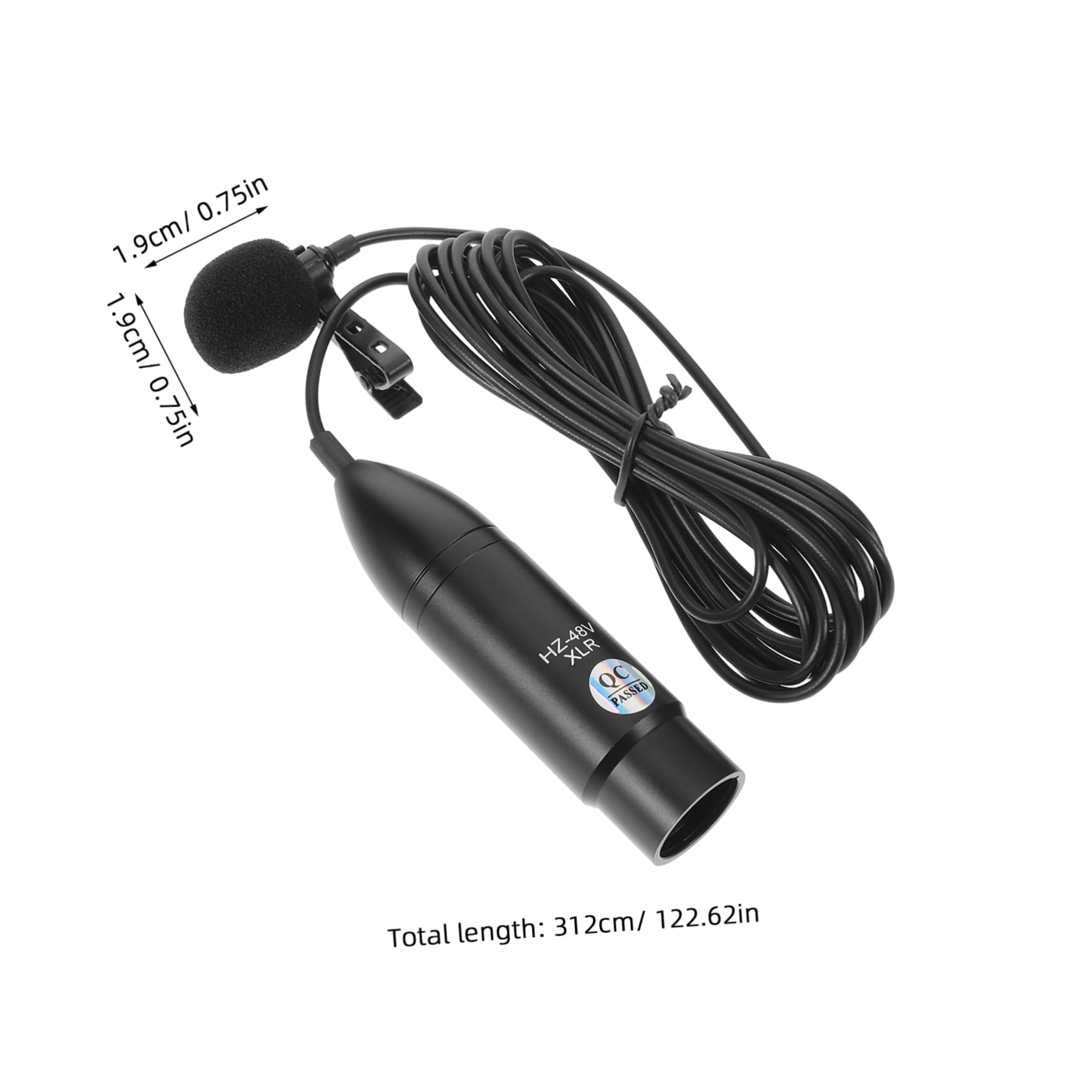 SHOWERORO Plastic Multi-Scene Lavalier Microphone XLR Three-pin Lavalier Professional Microphone Metal XLR Three-pin Interface Lavalier Microphone