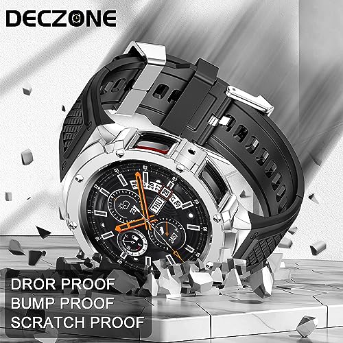 Metal Case with Silicone Band for Samsung Galaxy Watch 5 Pro 45mm Silver by Deczone - Used condition - Image 2