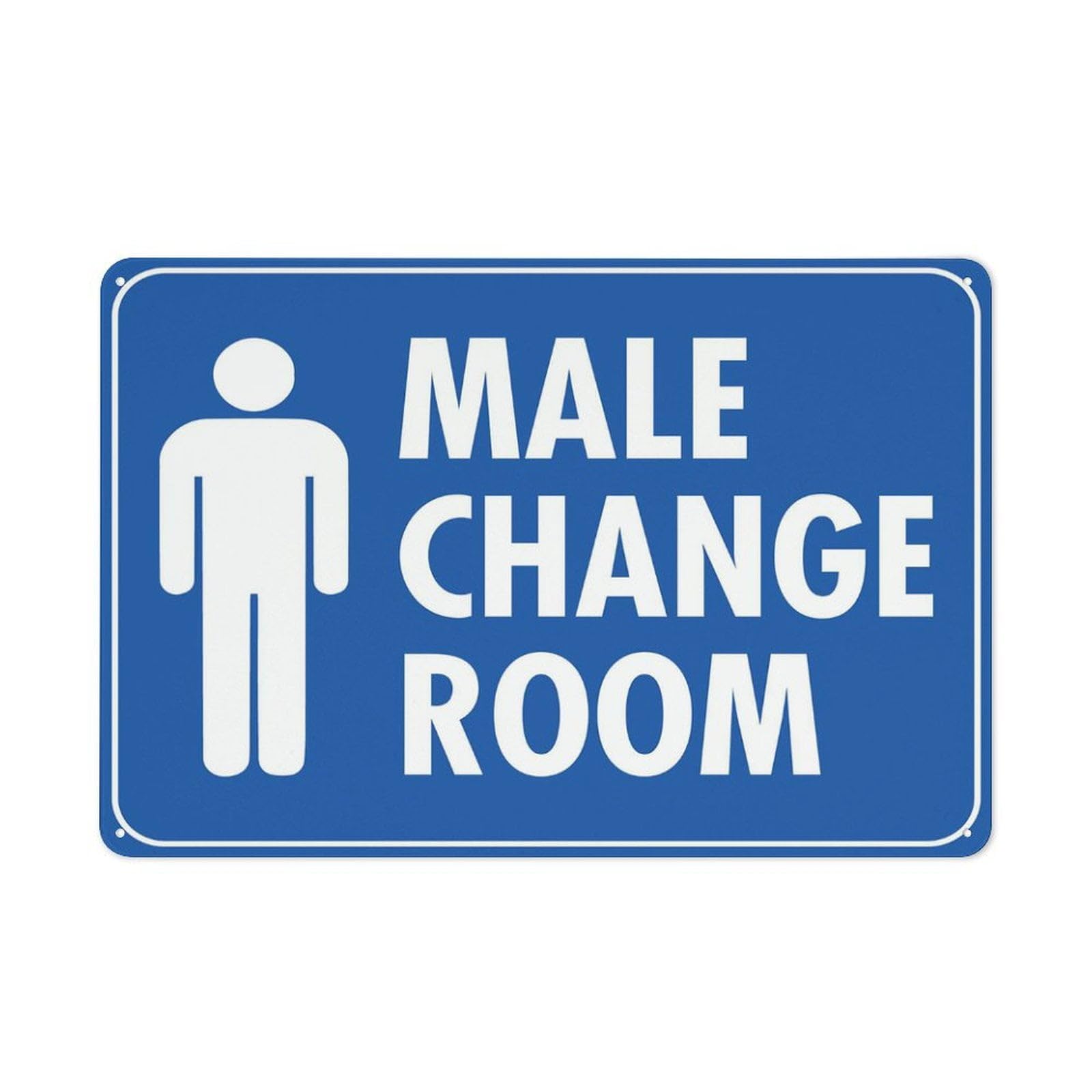 peiyeety Male Change Room Sign For Business - 8"x12" Rust Free Aluminum UV Printed, 4 Pre-Drilled Holes, Durable Weatherproof