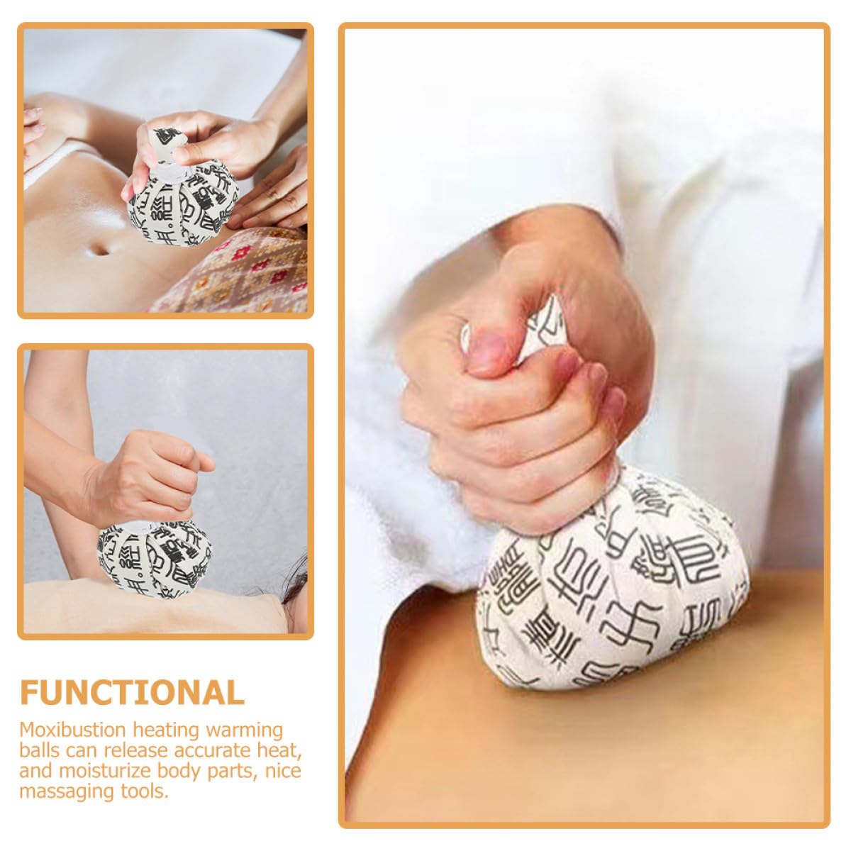 Tofficu Bolas de Masaje para Aliviar Fatiga y Hinchazón, 2 Piezas de Tela de Algodón Diseño Elegante para Automasaje y Terapia Muscular