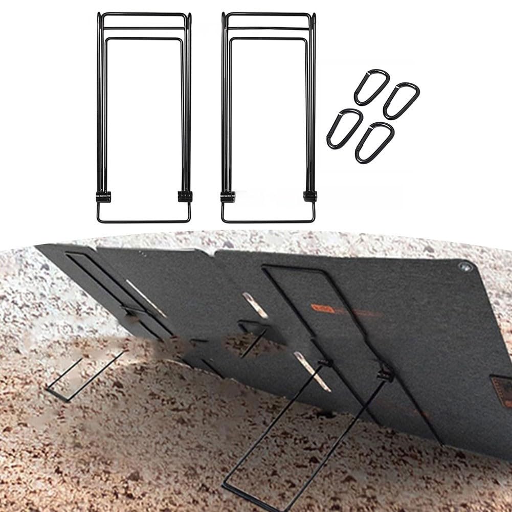2 staffe per pannello solare, accessori per fotovoltaico, fibbia per alpinismo, staffa pieghevole, per tetti di camper, roulotte, veicoli, camper, capannoni