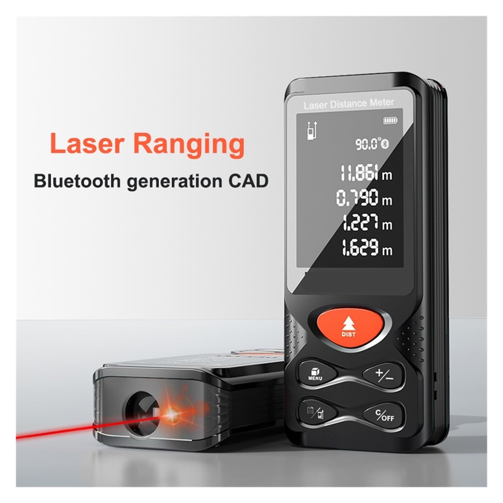 Medidor de Distancia láser Bluethooth Cinta métrica Nivel inclinación Regla Telémetros Mano Digitales 50M 120M Burbujas electrónicas Precisión Flexibilidad Medición