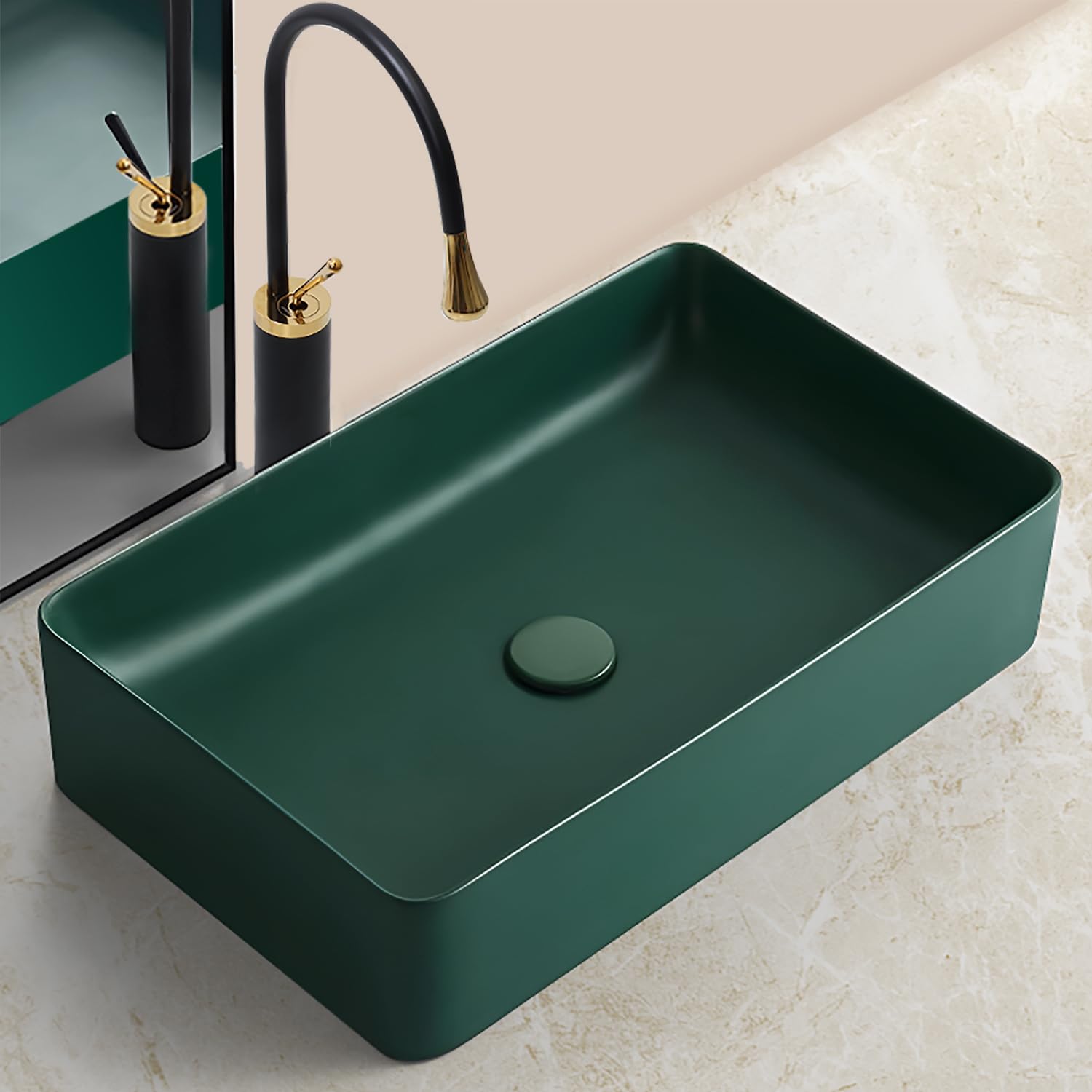 Plantex Rectangular Ceramic Wash Basin/Tabletop Wash Basin/Wash Basin for Bathroom (Aqua Green) (13 x 23 x 4 Inch) (B0C8TY895V) Amazon Price History, Amazon Price Tracker
