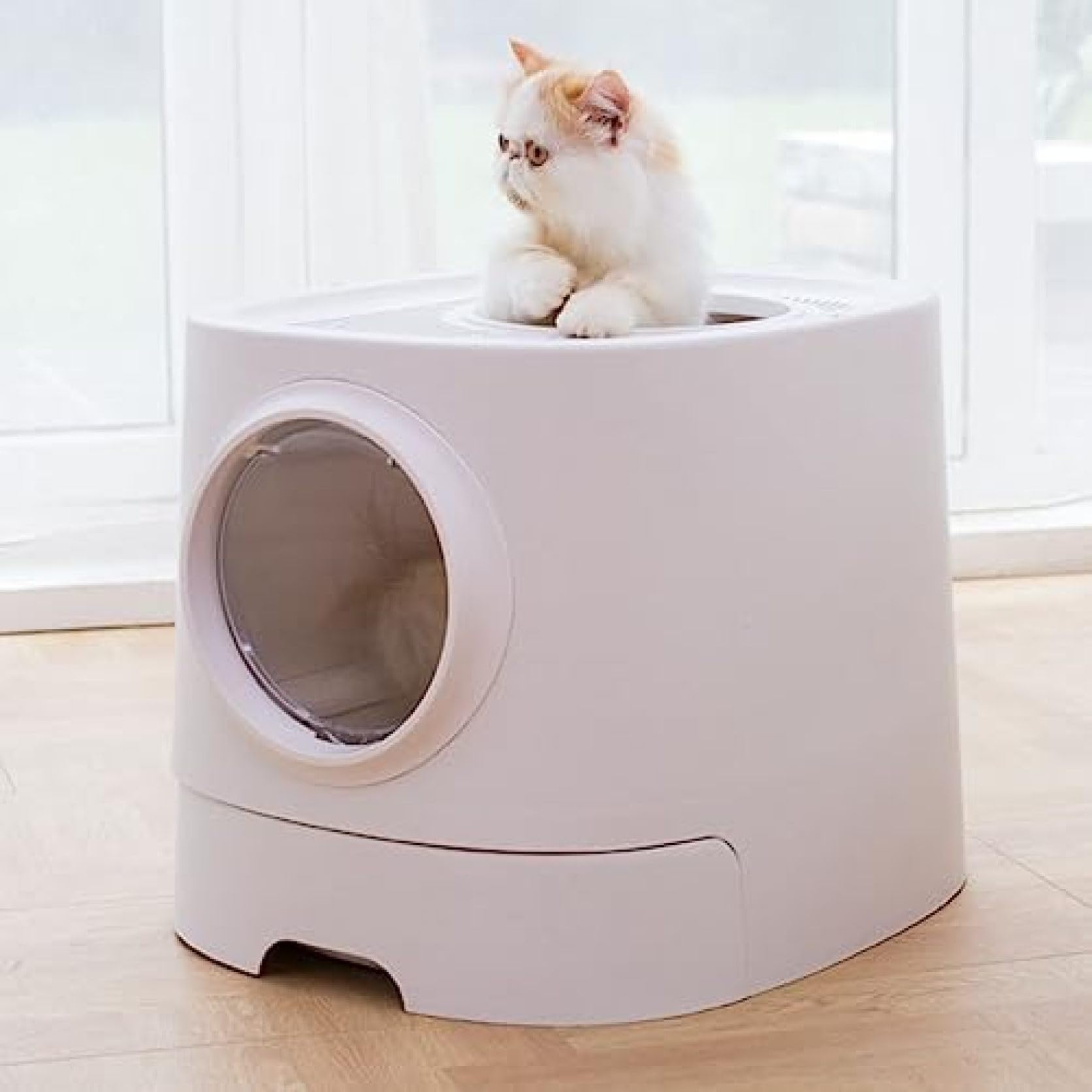 Amazon | 猫用トイレ本体 ドーム型 上から 2WAY出入り方法 猫トイレ
