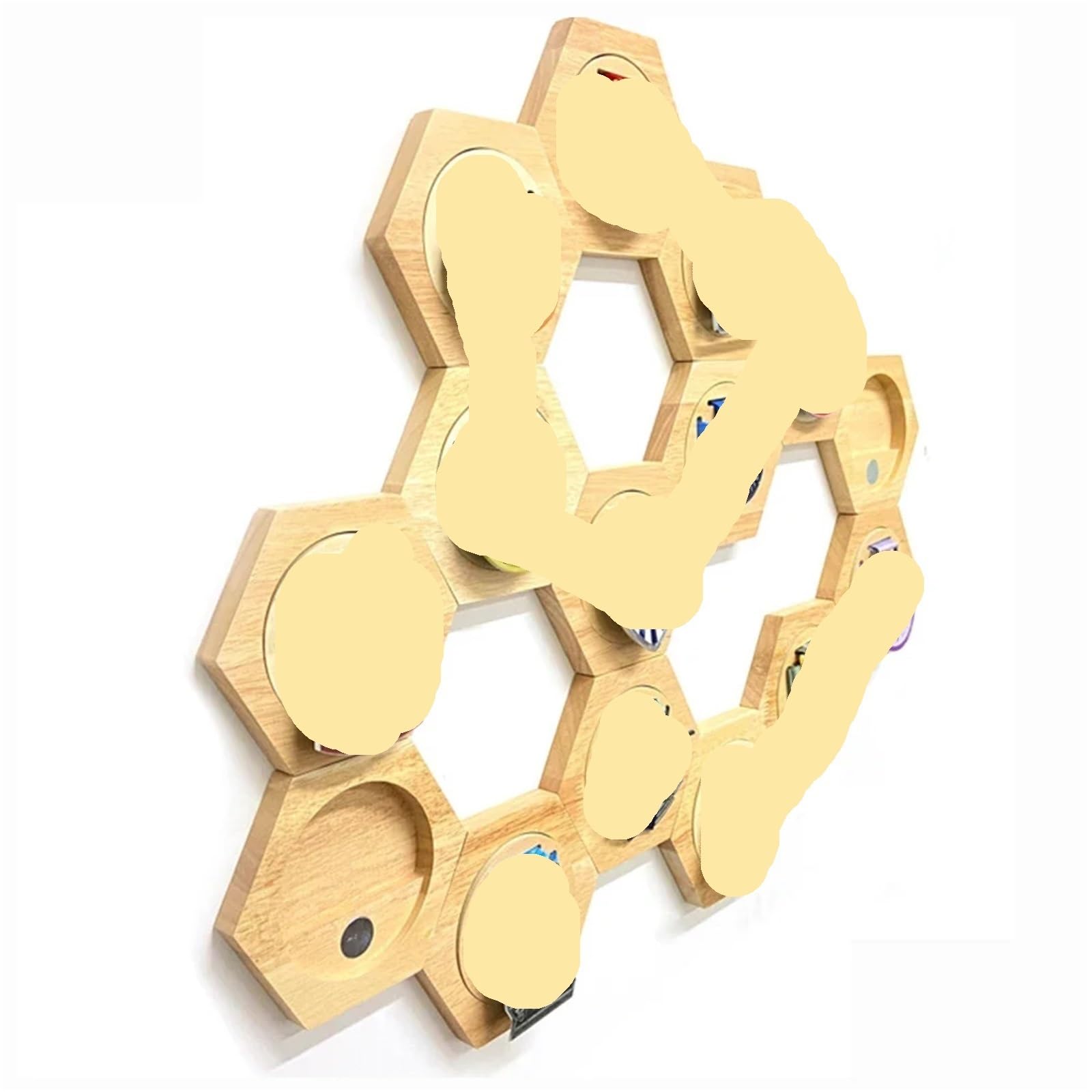 Colgador de medallas, Soporte for medallas, Estuche de Almacenamiento de medallas hexagonales fácil de Instalar for medallas Deportivas, Carreras de Pista y Campo, maratones