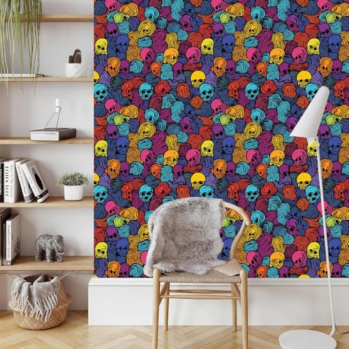 Papier peint autocollant crâne moderne pour relooker le salon