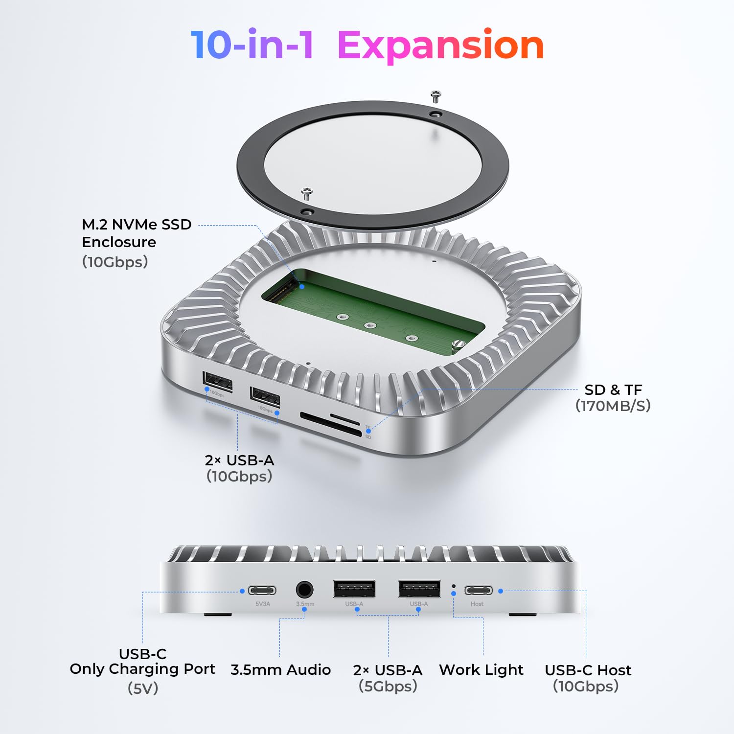 Amazon.com: Raycue Mac mini M4 Dock & Stand with 8T NVMe SSD