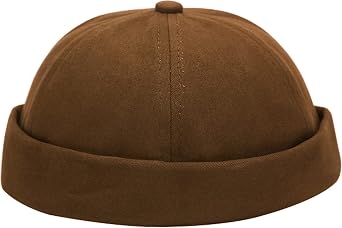 Umeepar Unisex Cotton Docker Hat Cap Cuffed Beanie Hat Harbour Sailor Summer Hat for Men Women