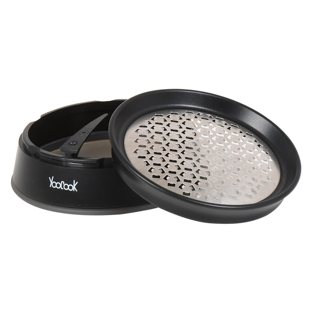 YOOCOOK Twister Râpe à épices – Zesteur – Zeste d'agrumes – Grille pour une texture optimale – Receptacle + glissière pratique pour récupérer tous les matériaux – Entretien facile