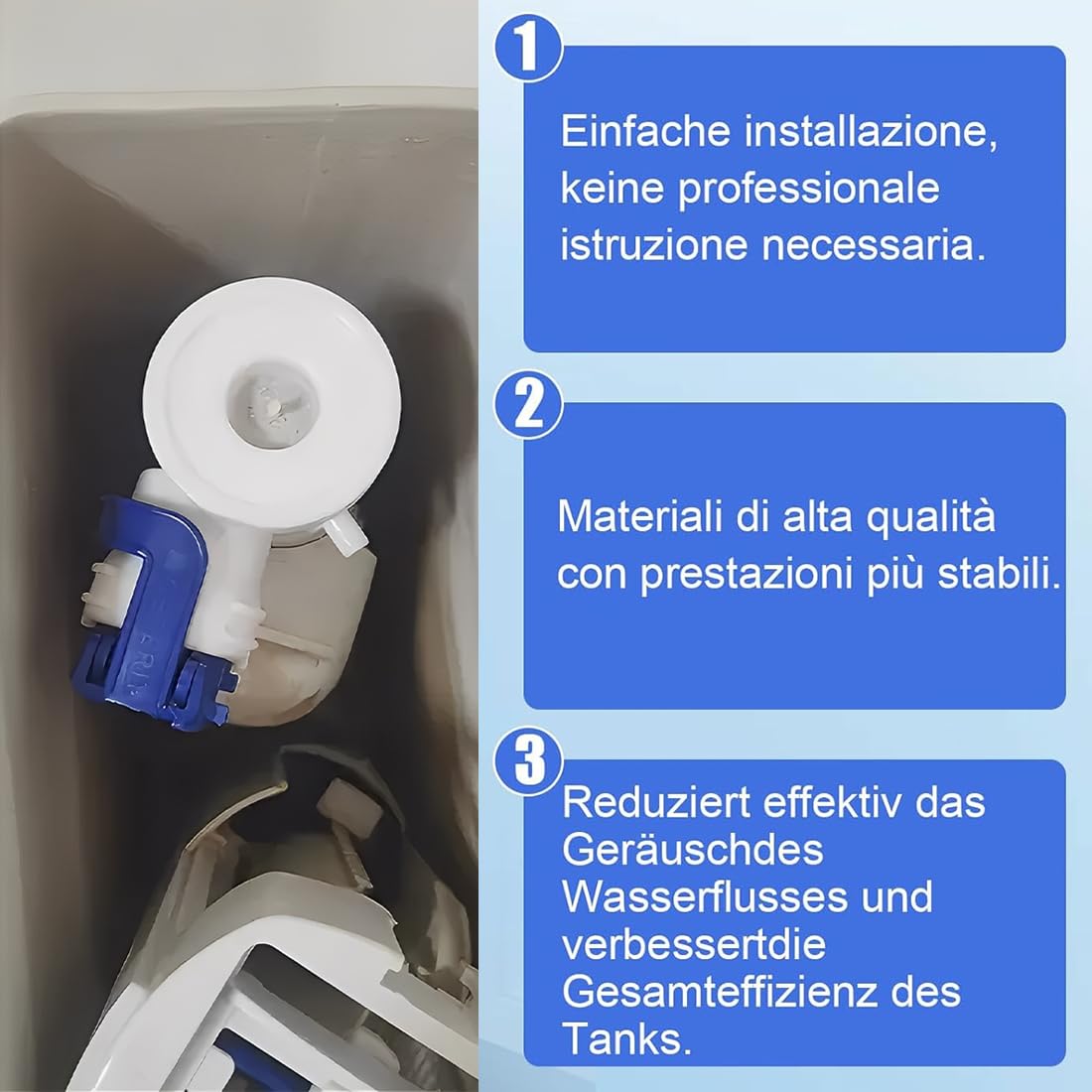 1 Pezzi Membrana Di Sigillo Della Valvola Di Riempimento Per Wc, Compatibile Con Geberit, Include Membrana Di Ricambio Per Geberit