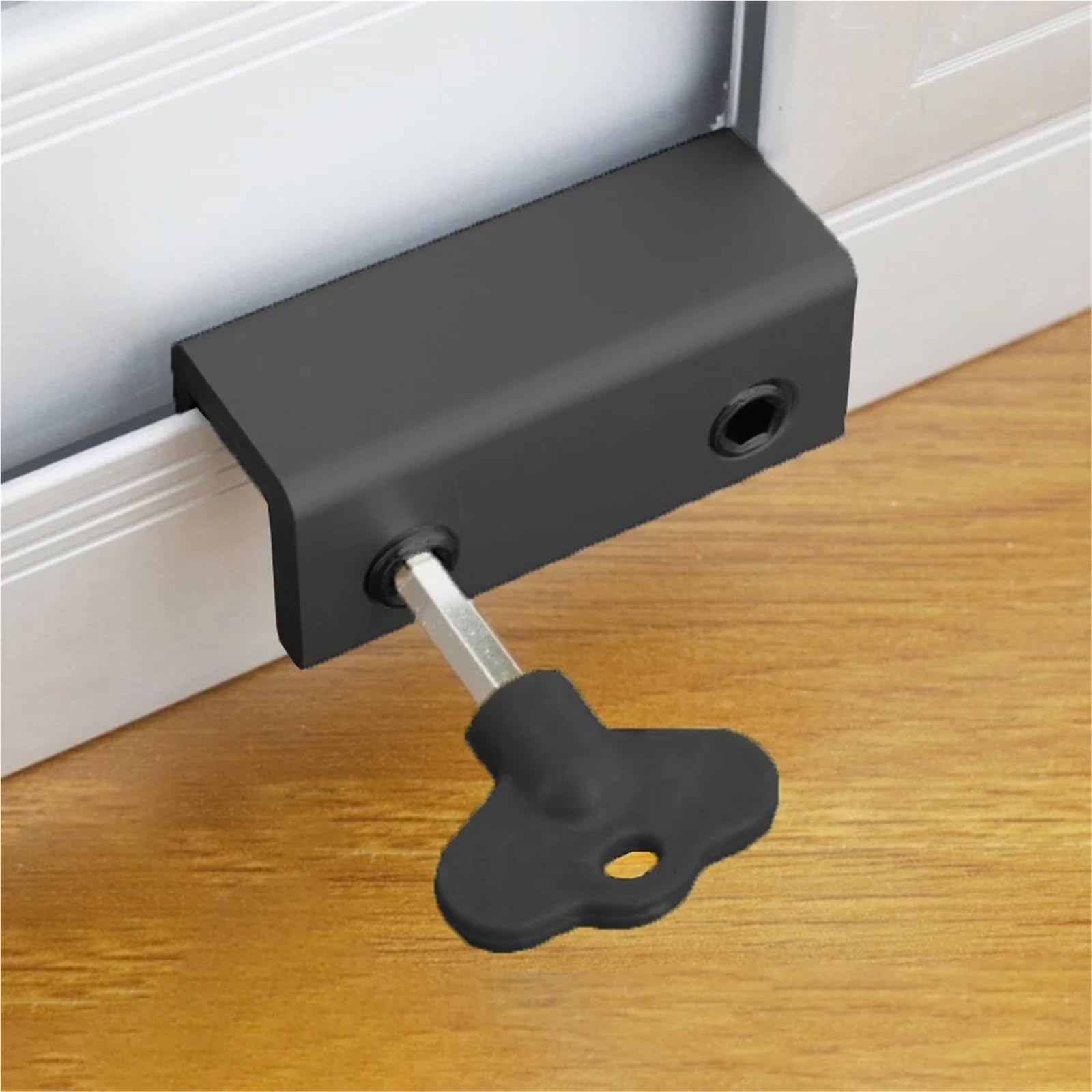 Cerraduras for puertas de ventanas corredizas, paquete 6 pestillos seguridad aleación aluminio negro