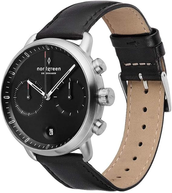 Amazon Nordgreen ノードグリーン Pioneer 北欧デザイン腕時計 メンズのシルバー の42mm クロノグラフ ブラック 文字盤 ブラック レザー 腕時計ベルト メンズ腕時計 腕時計 通販 Amazon Nordgreen ノードグリーン Pioneer 北欧デザイン腕時計 メンズのシルバー の42mm クロノグラフ ブラック 文字盤 ブラック レザー 腕時計ベルト メンズ腕時計 腕時計 通販